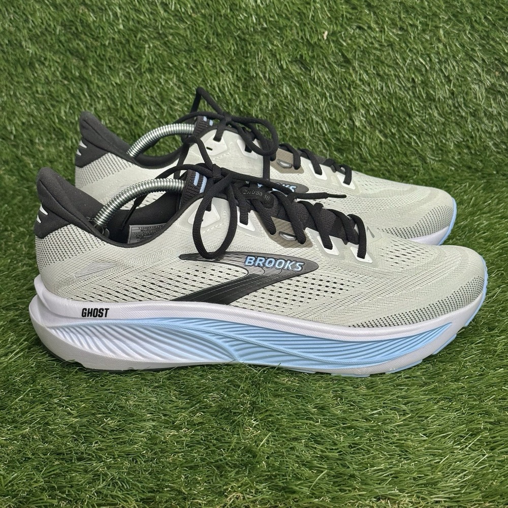 Brooks Ghost 18 Mens Size 11.5 Gray Black Blue Running Shoes 1104931D172